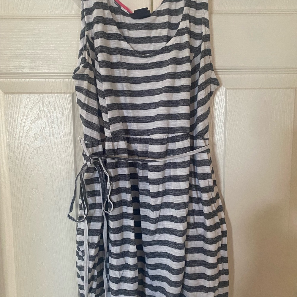 Maternity Striped Sleeveless Top with Tie